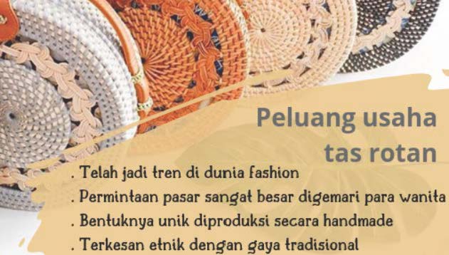 Peluang Usaha Kerajinan Tangan Tas Tangan Rotan Cantik Unik Dan ...