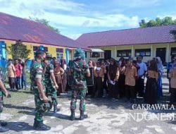 Satgas Kodim Maluku Yonarhanud 11/WBY Laksanakan Bintahwil di SMP LKMD Negeri Laha