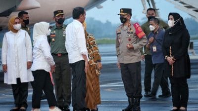 Presiden Jokowi Kunker ke Lampung, Kapolda Lampung Jemput Kedatangan Presiden di Bandara