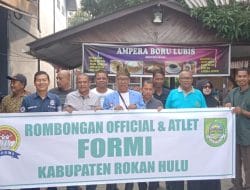 Polres Rohul Lepas Keberangkatan Atlet FORMI Untuk Bertanding Pada Kejuaraan Gasing Di Kabupaten Siak