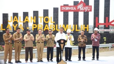 Menteri Basuki Dampingi Presiden Jokowi Resmikan Tol Indralaya-Prabumulih dan Flyover Patih Galung, Tingkatkan Perekonomian di Sumsel