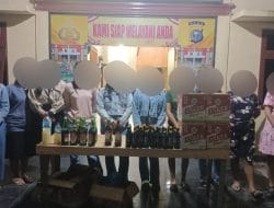 Ratusan Botol Miras Diamankan Personil Polsek Tambusai Utara dalam Patroli KRYD